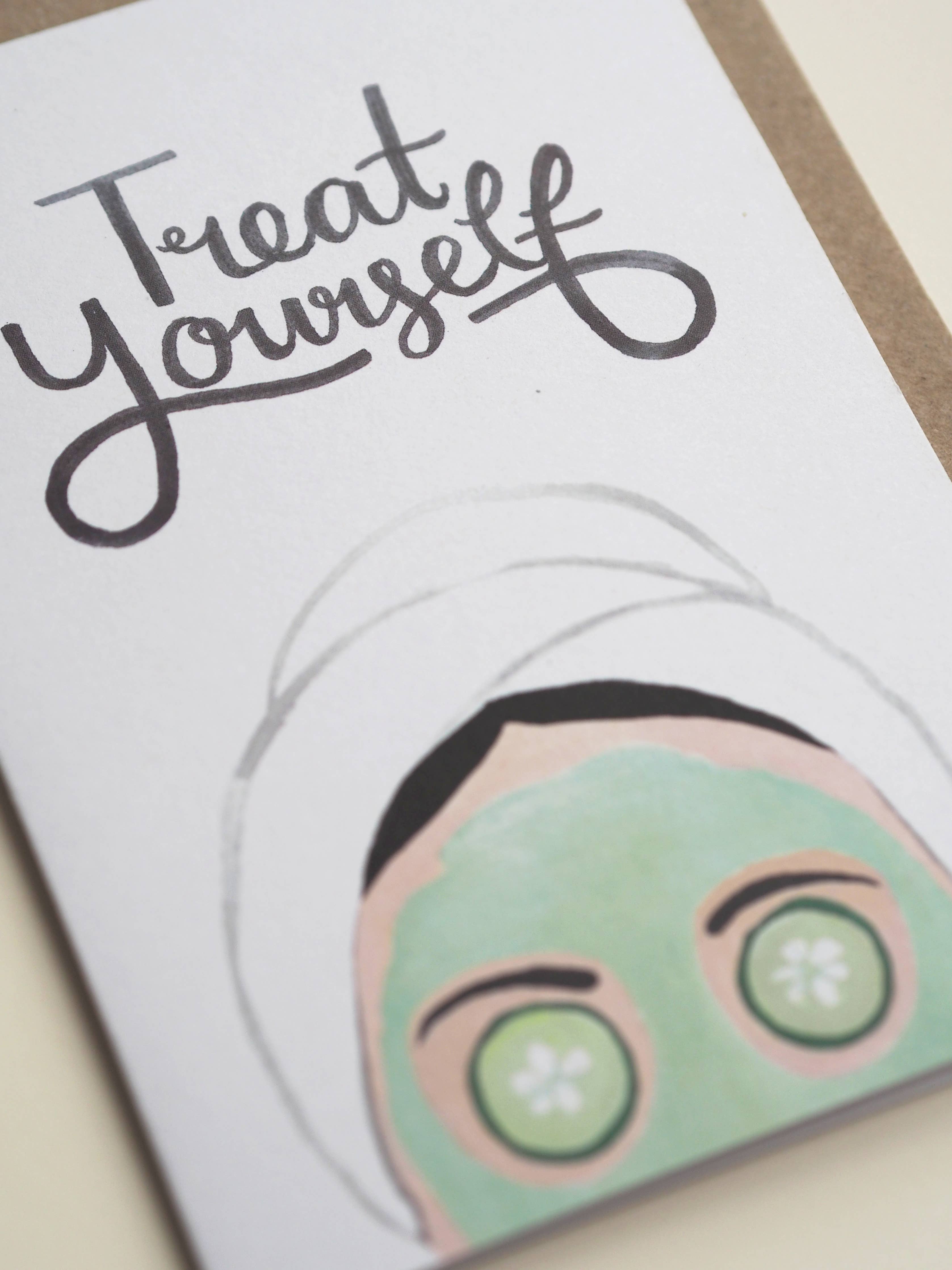 Treat Yourself Face Mask Card
