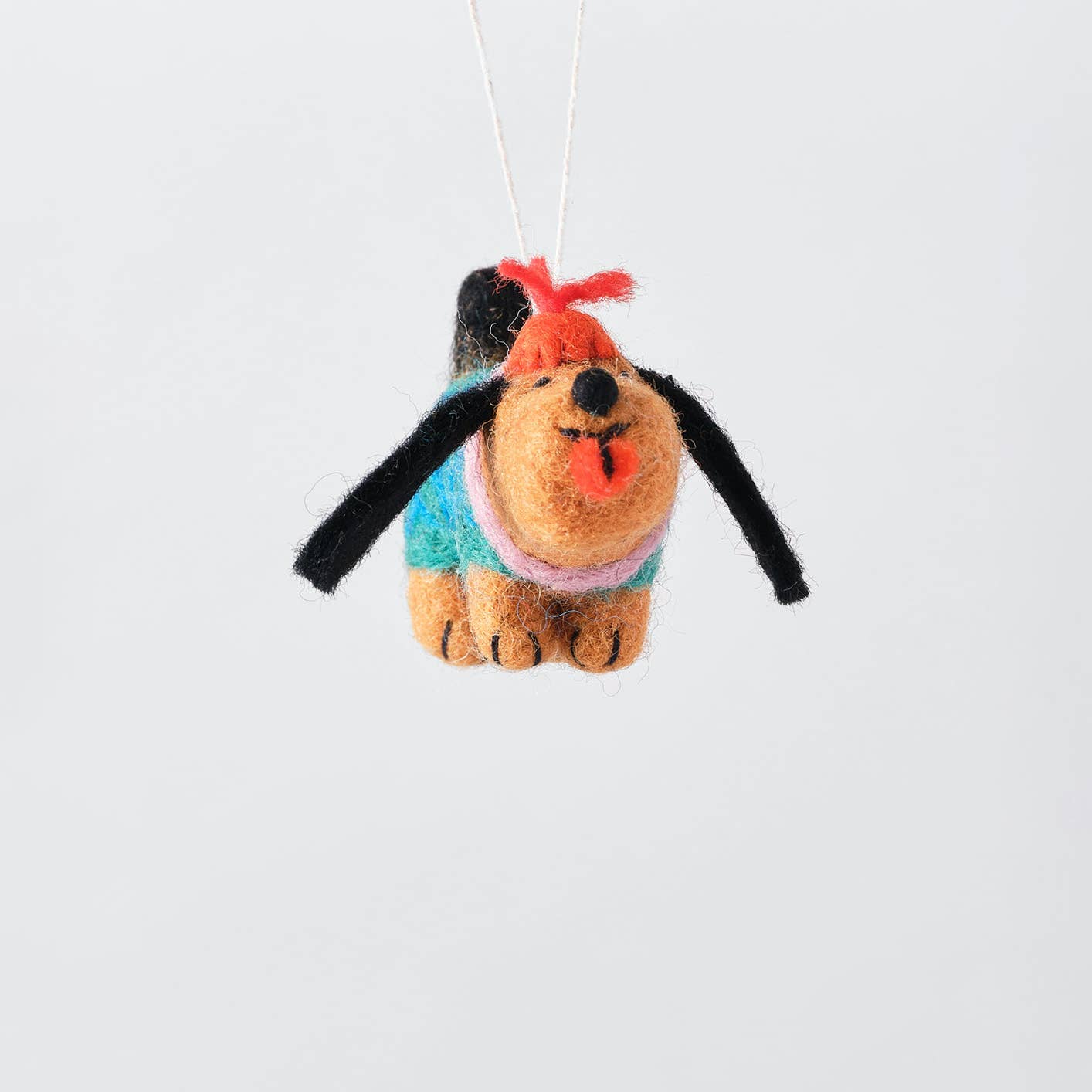 Wrap Wiener felt sausage dog Christmas decoration