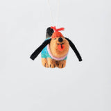 Wiener Sausage Dog Hanging Felt Ornament