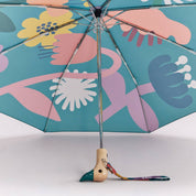 Bloom blue flower print umbrella by Original Duckhead, further view