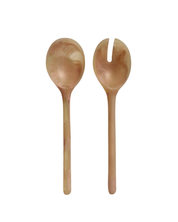 Resin Salad Servers | Coral