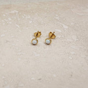 Gold Opal Studs by Little Nell, further view