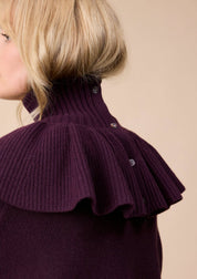 Merino Wool Neck Warmer in Fig