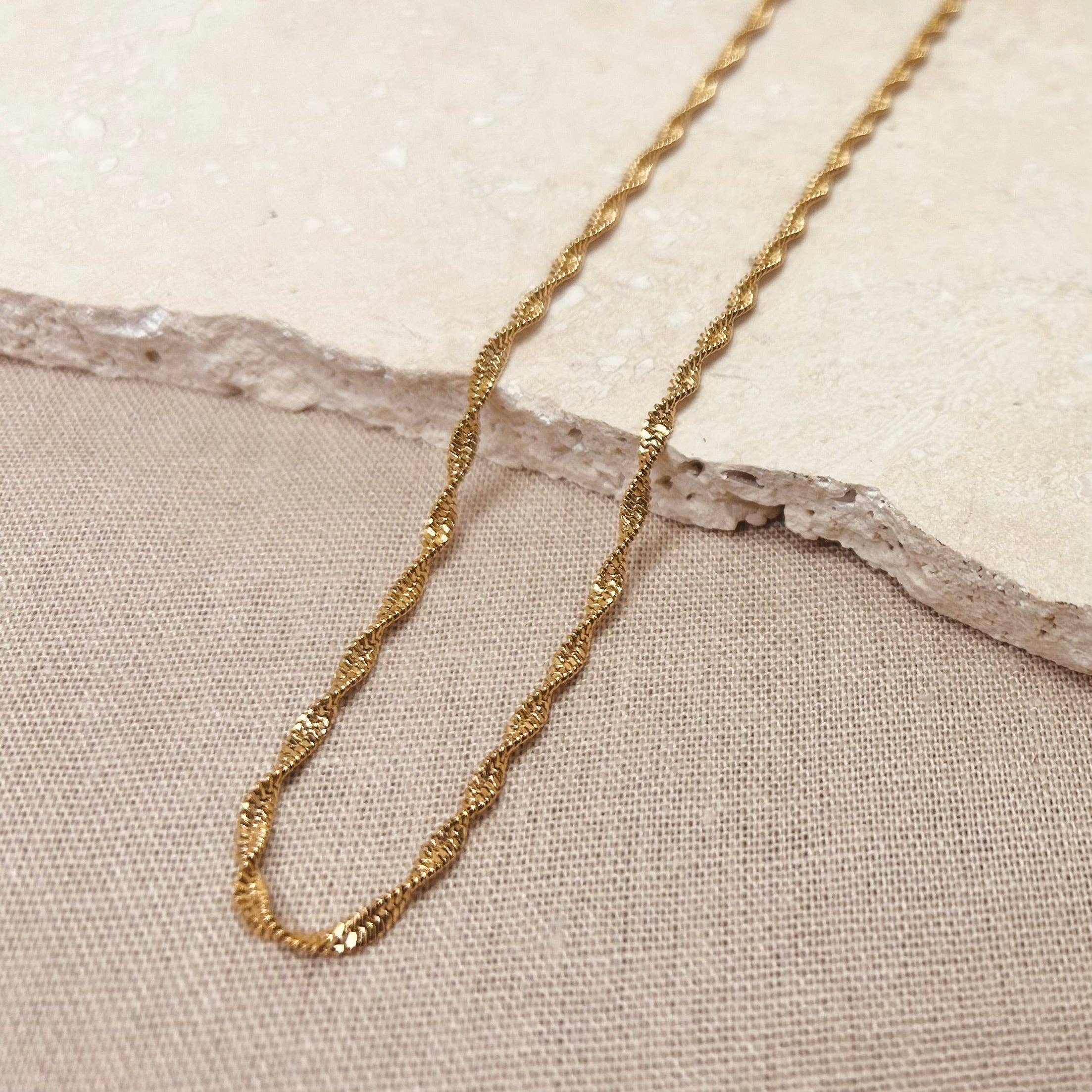 Everyday Twisted Chain Necklace by Little Nell, further view