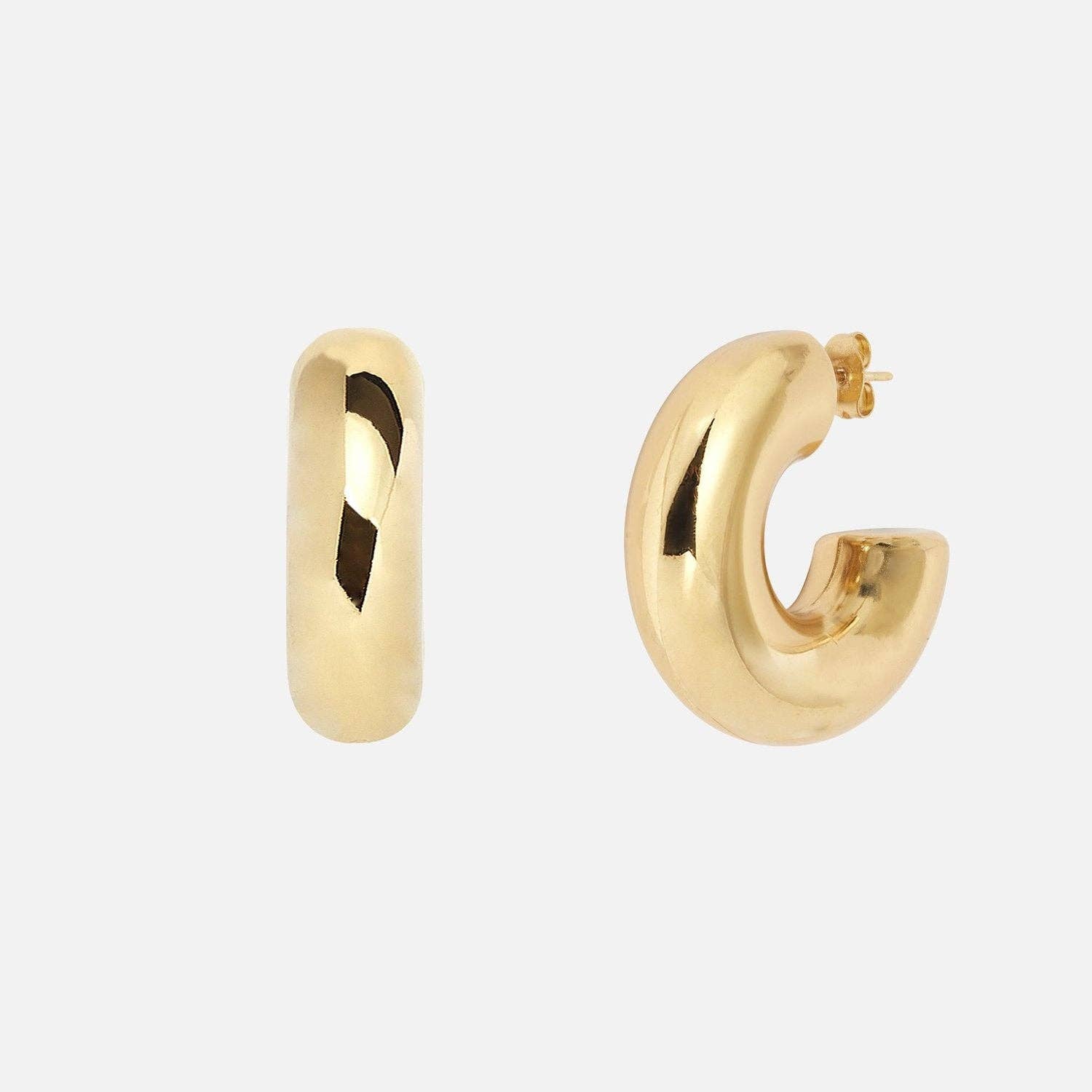 And Danu small Tern hoop earrings in waterproof PVD gold stainless steel