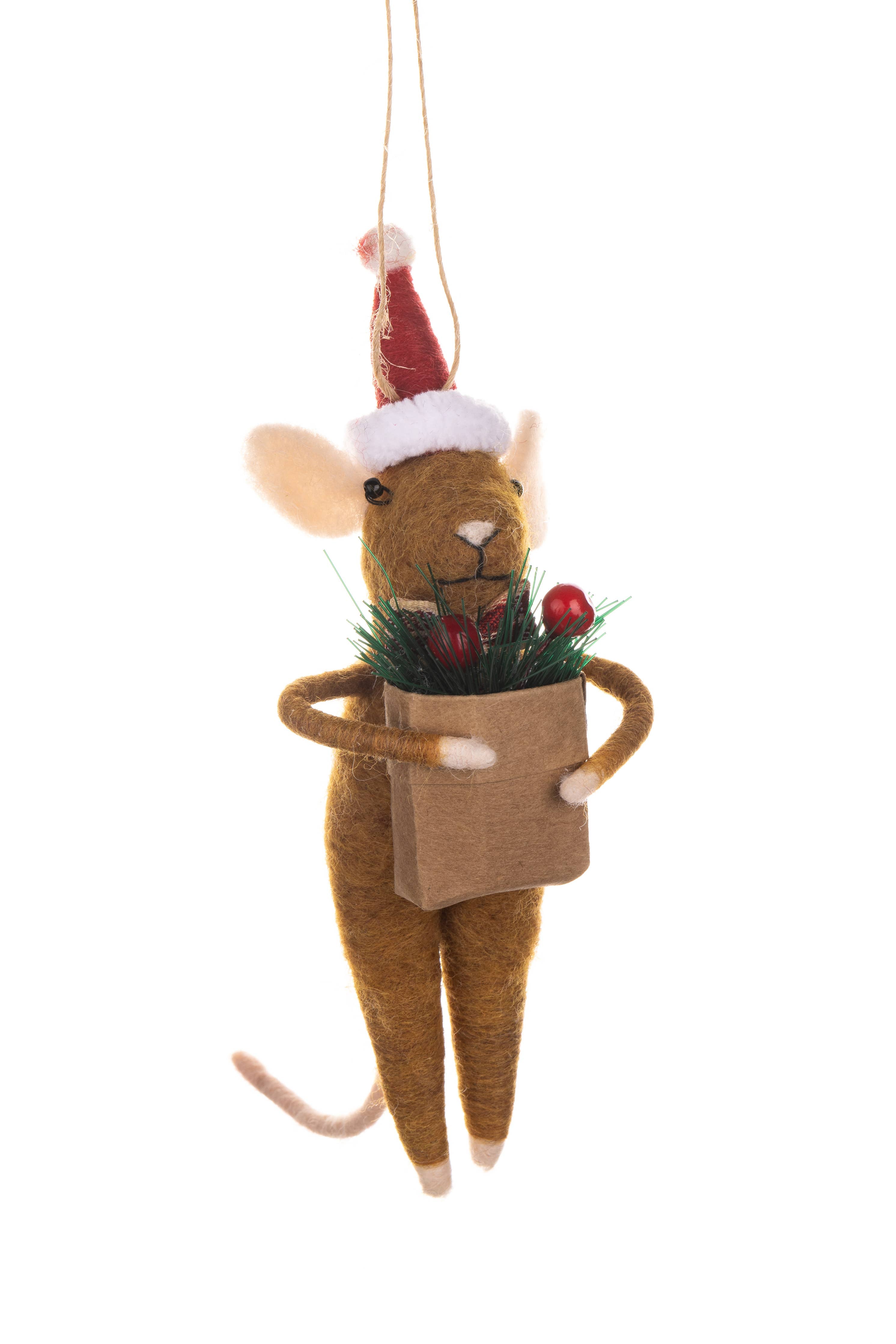 Festive Box Mouse Decoration