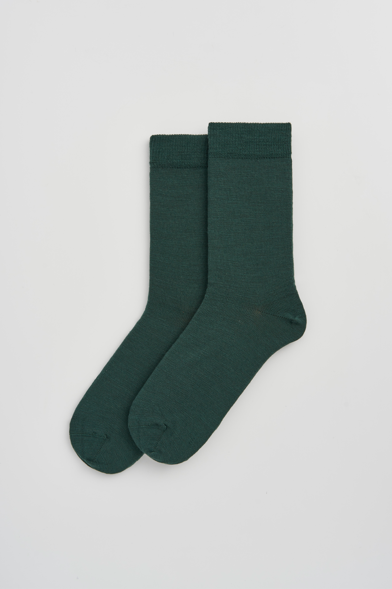 Deep Forest Green Merino Socks