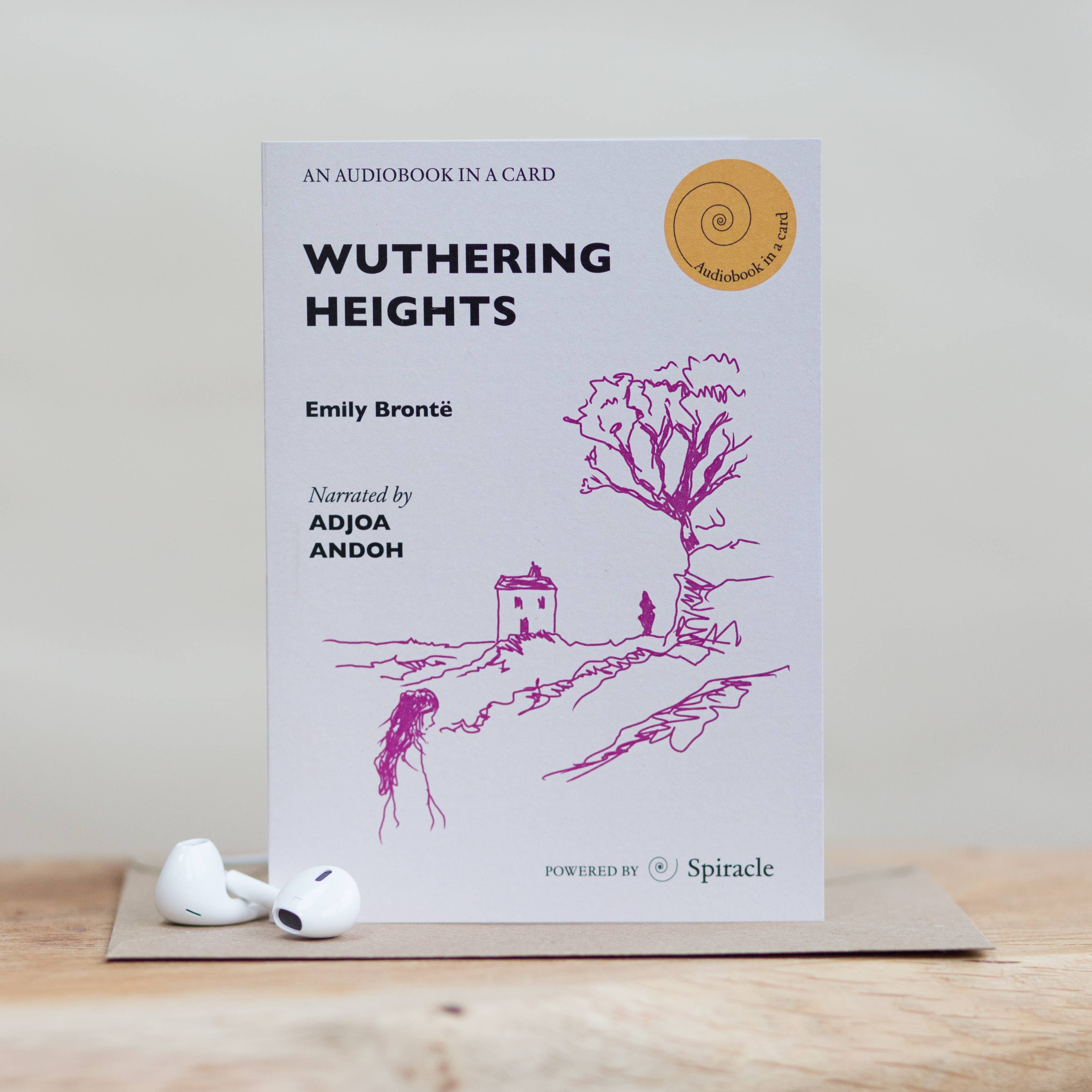 Audiobook in a Card: Emily Brontë’s Wuthering Heights
