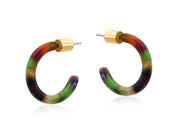 Erato Petite Hoop Resin Earrings
