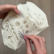 Stitch Your Flowers Zip Pouch | Embroidery Kit