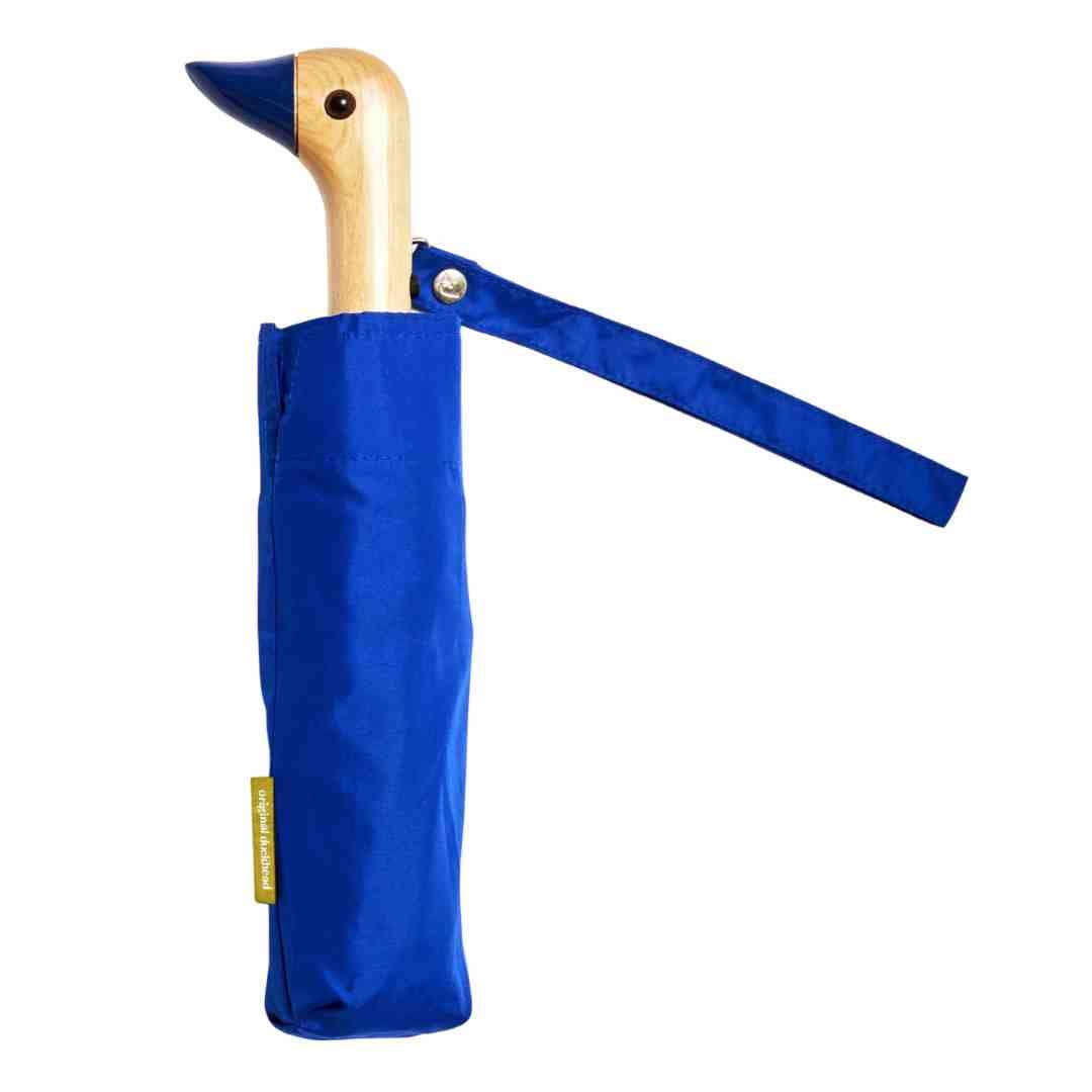 Royal Blue Compact Eco-Friendly Duckhead Umbrella