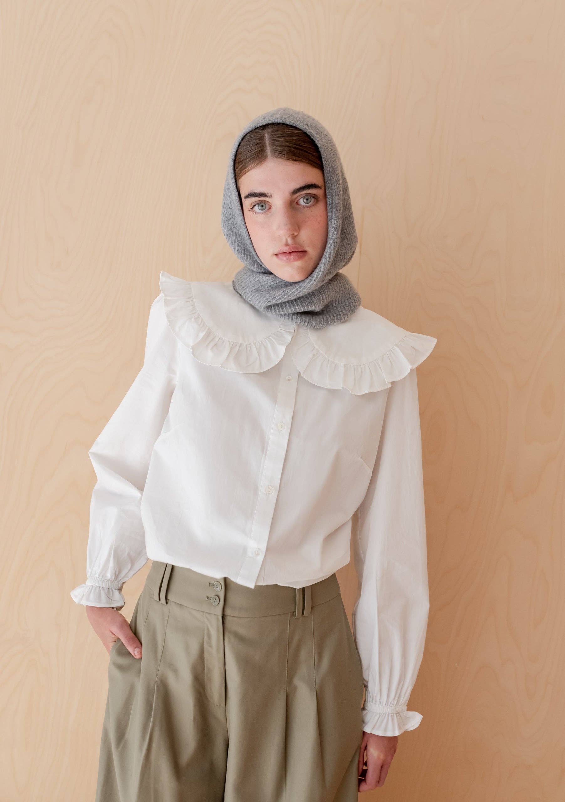 Merino Hood | Grey Two-Tone