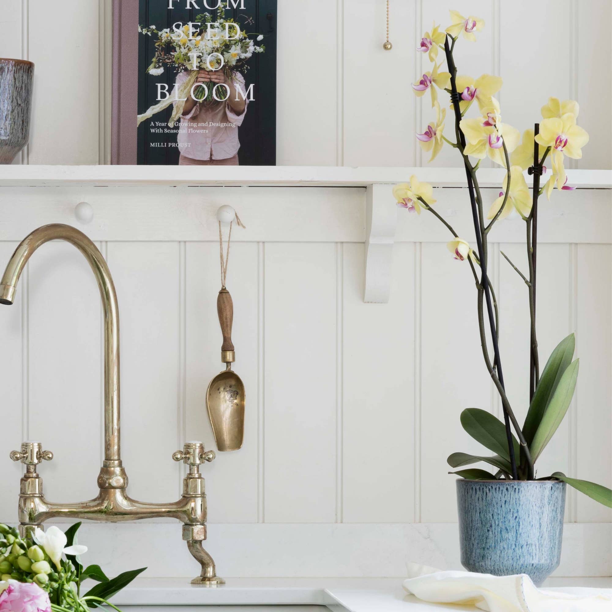 Reactive Glaze Earthenware Orchid Planter Ø13cm