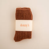 Slouch Rib Socks in Merlot