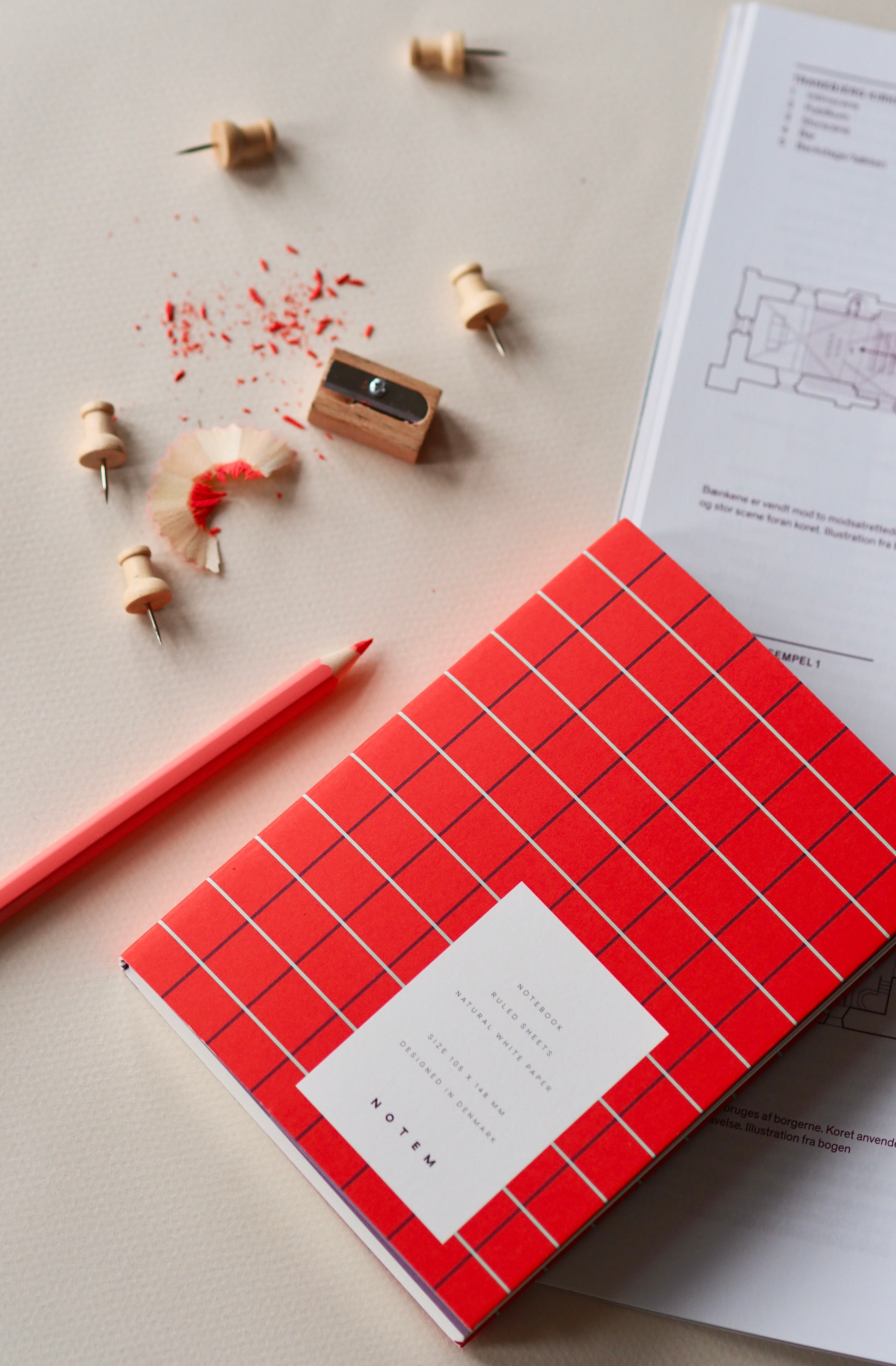 Uma Flatlay Notebook| Small in Orange Check