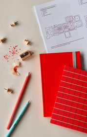 Uma Flatlay Notebook| Small in Orange Check
