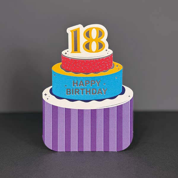 Age 18 Cake Card