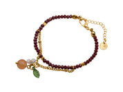 Marina Tangerine Beaded Bracelet