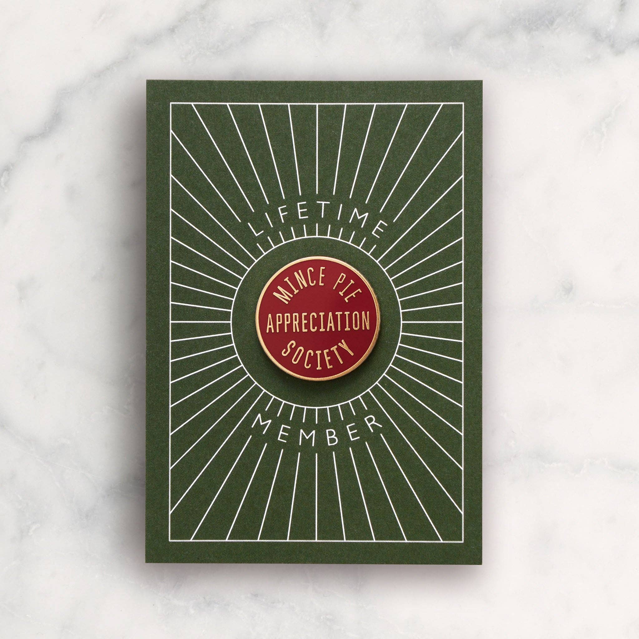 Mince Pie Appreciation Society | Burgundy Enamel Pin
