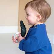 Cotton Knit & Silicone Teether Rattle | Crocodile