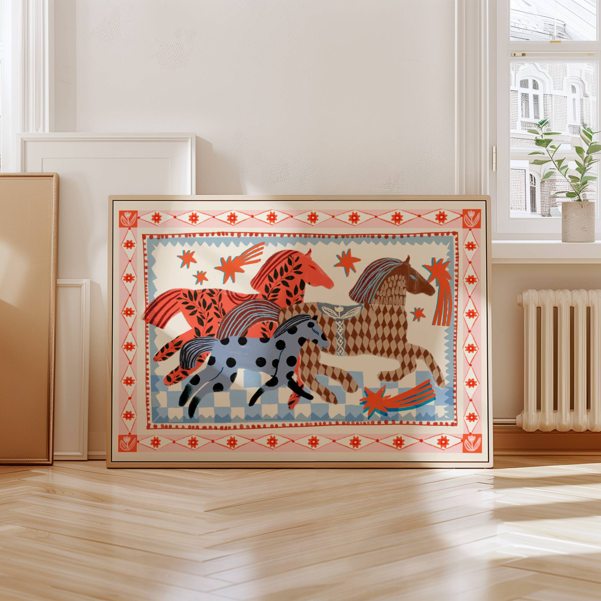 Pink Horse Running | Art Print