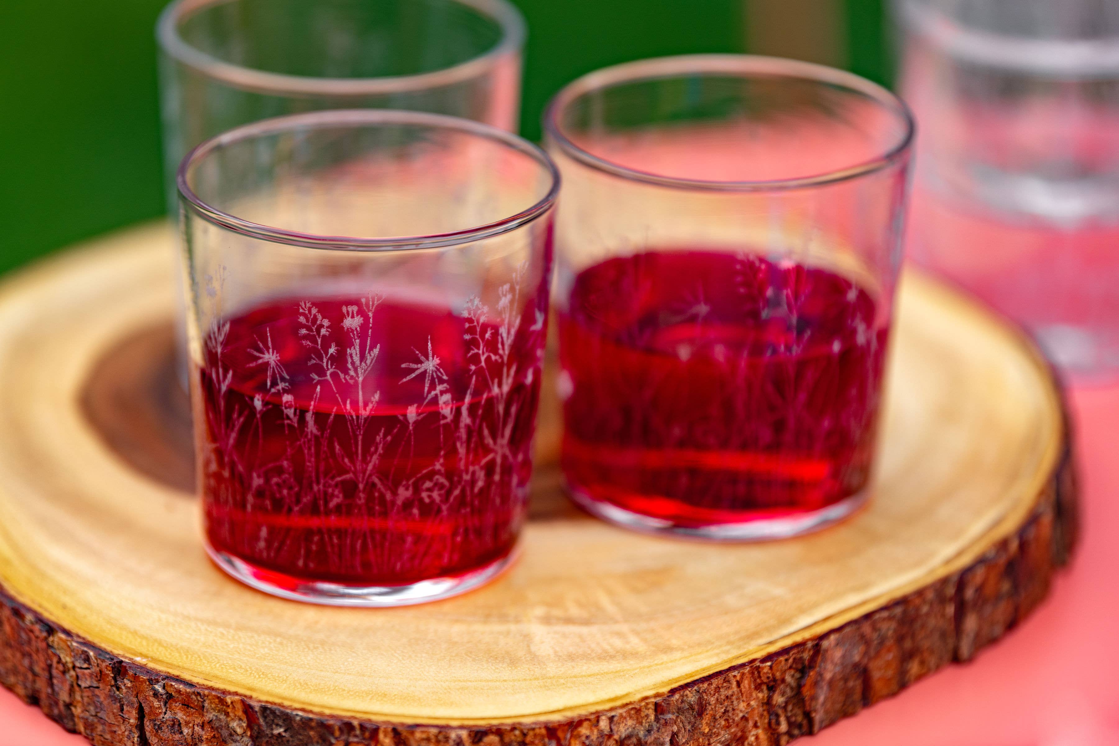 Meadow Patterned Glass Tumbler
