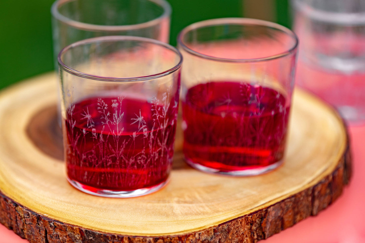 Meadow Patterned Glass Tumbler