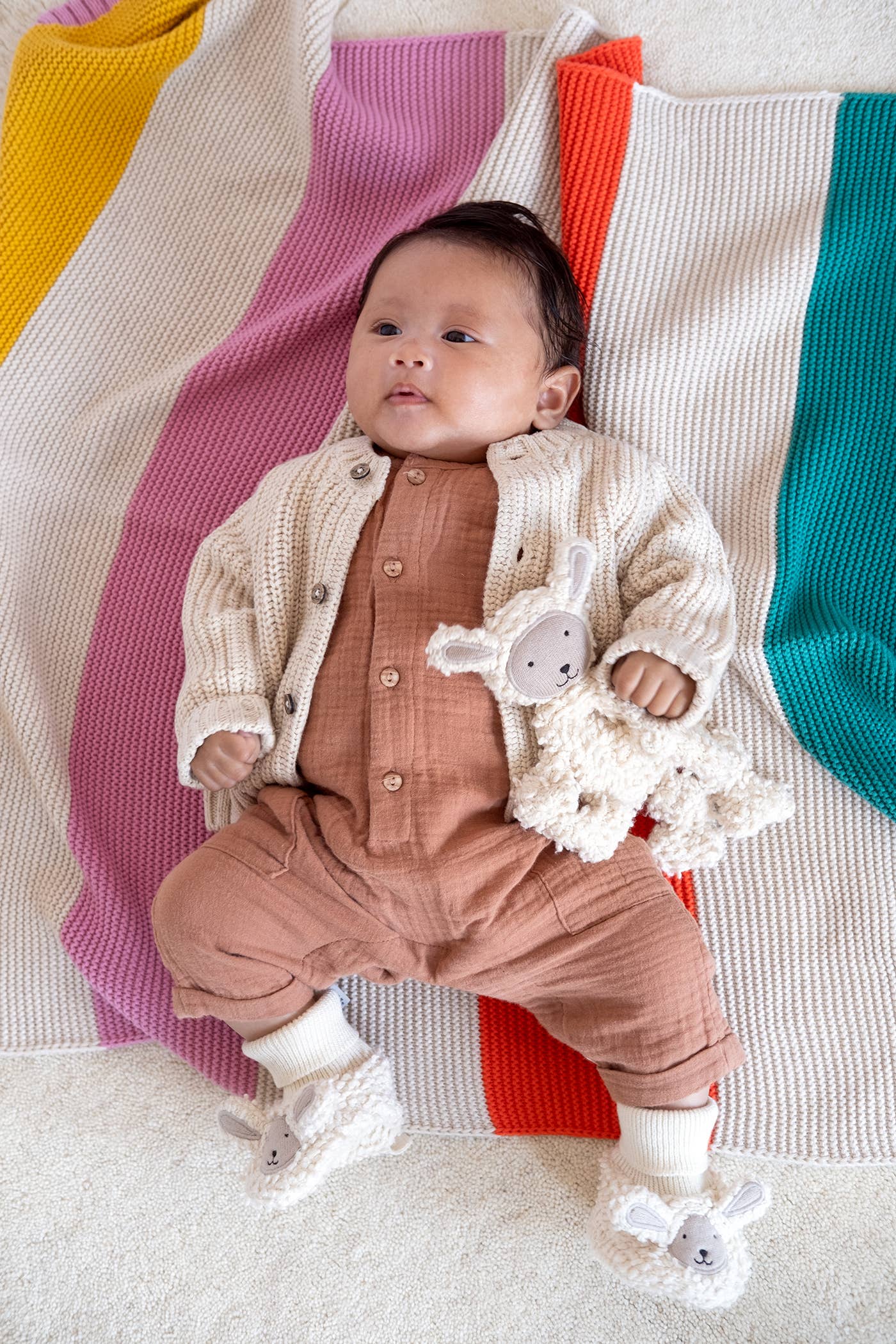 Cotton Knit Baby Slipper Socks | Sheep