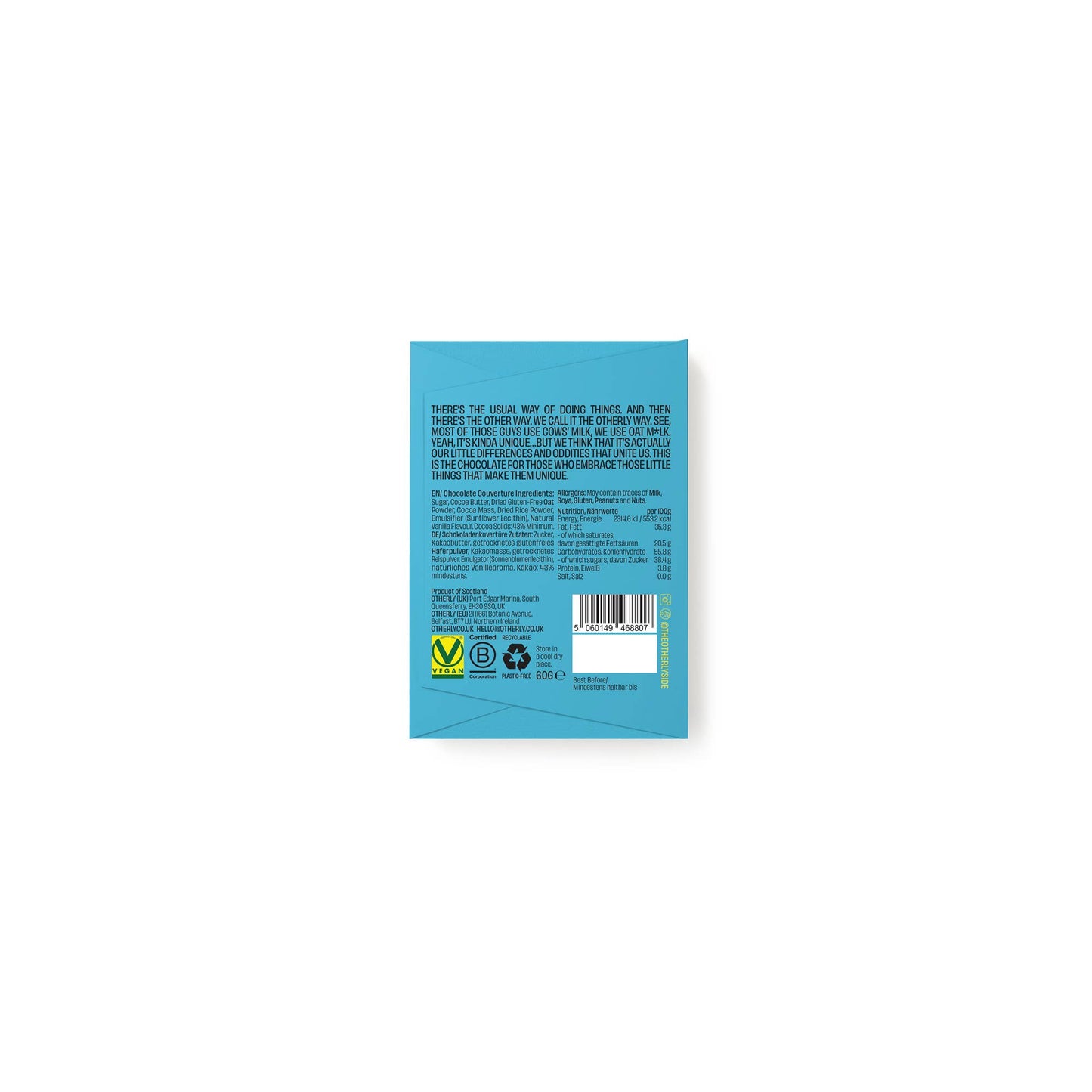 Otherly Plain Oatm*lk Chocolate Bar 60g | Vegan | Creamy