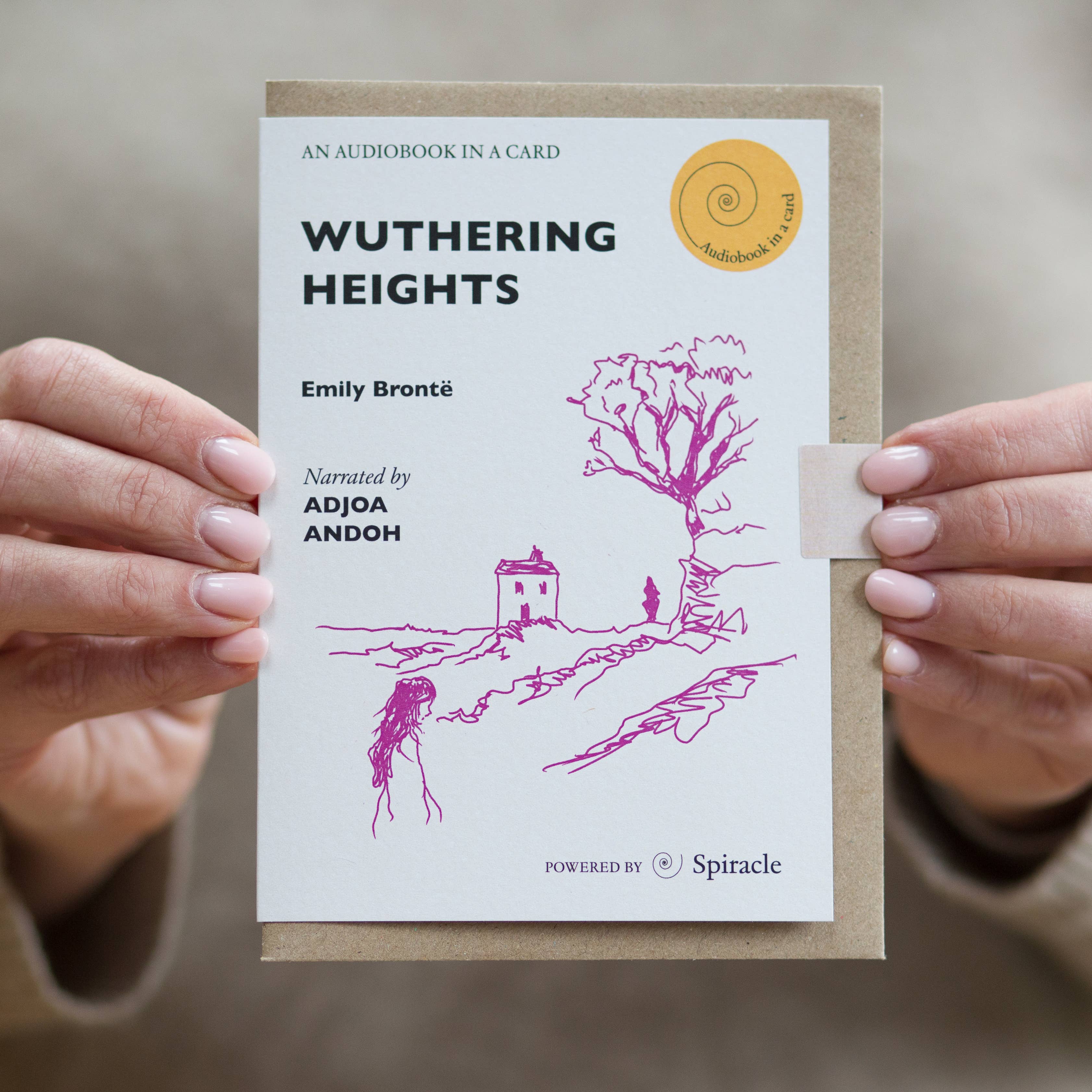 Audiobook in a Card: Emily Brontë’s Wuthering Heights