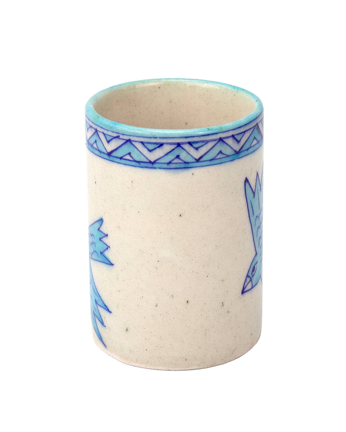 Blue Bird toothbrush holder, further view
