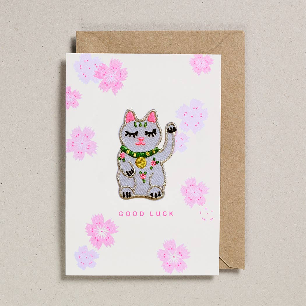 Patch Cards - Lucky Cat