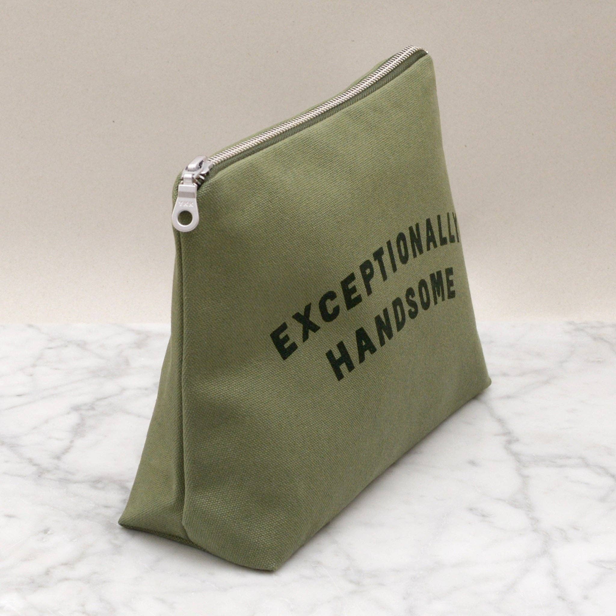 Exceptionally Handsome | Olive Wash Bag