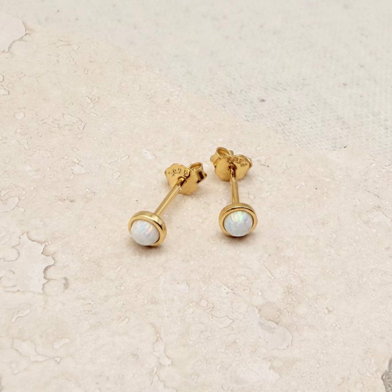 Gold Opal Studs by Little Nell