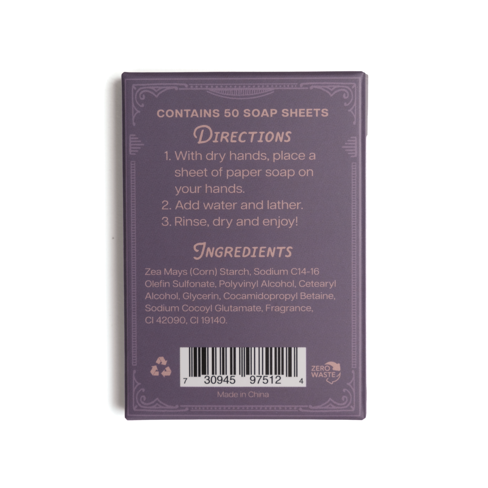 Lavender and Fir Paper Soap by 123 Farm, further view