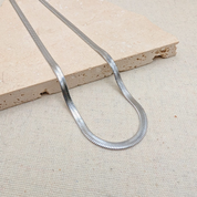 Everyday Silver Snake Chain Necklace by Little Nell, further view