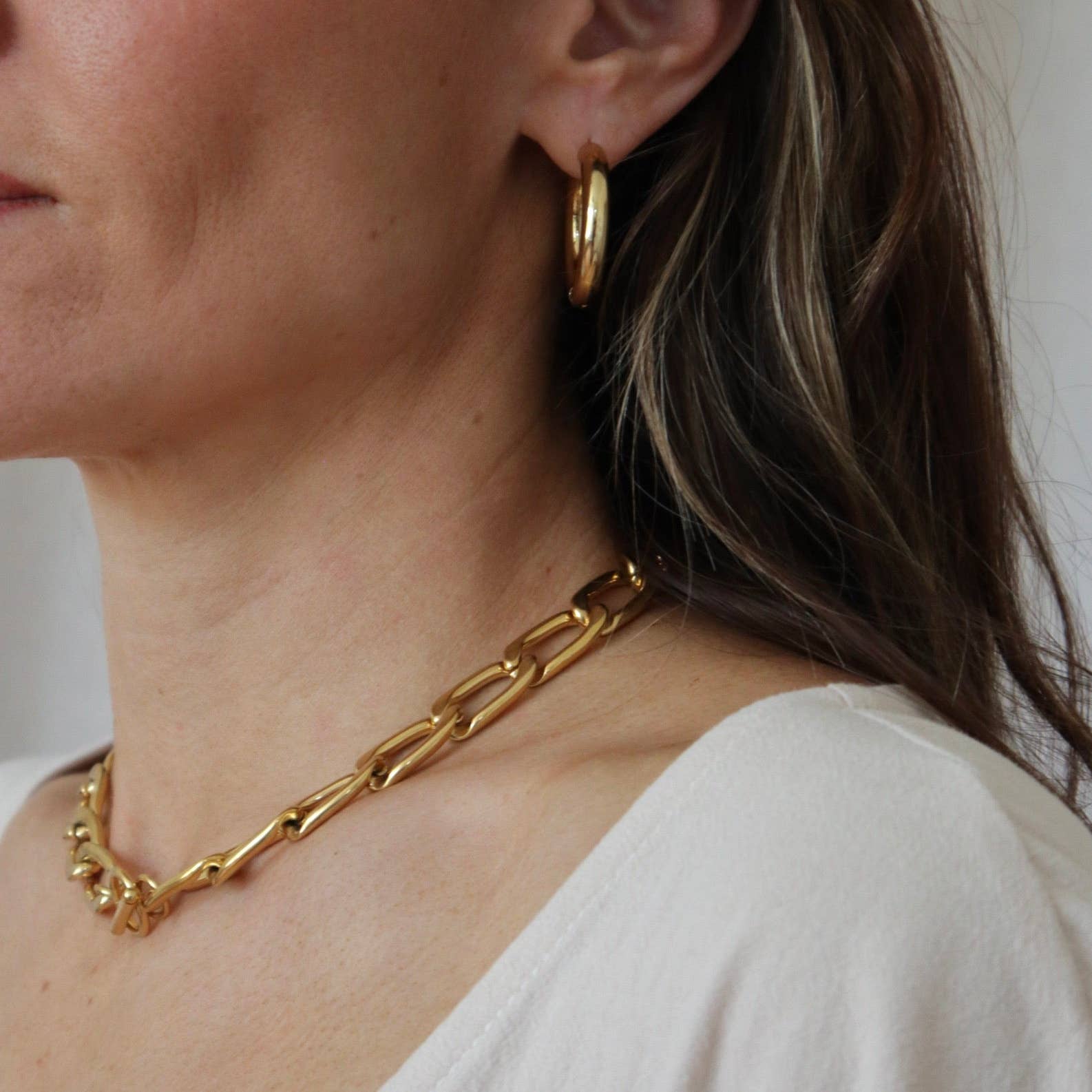 'Anchor' Waterproof Gold Chain Necklace