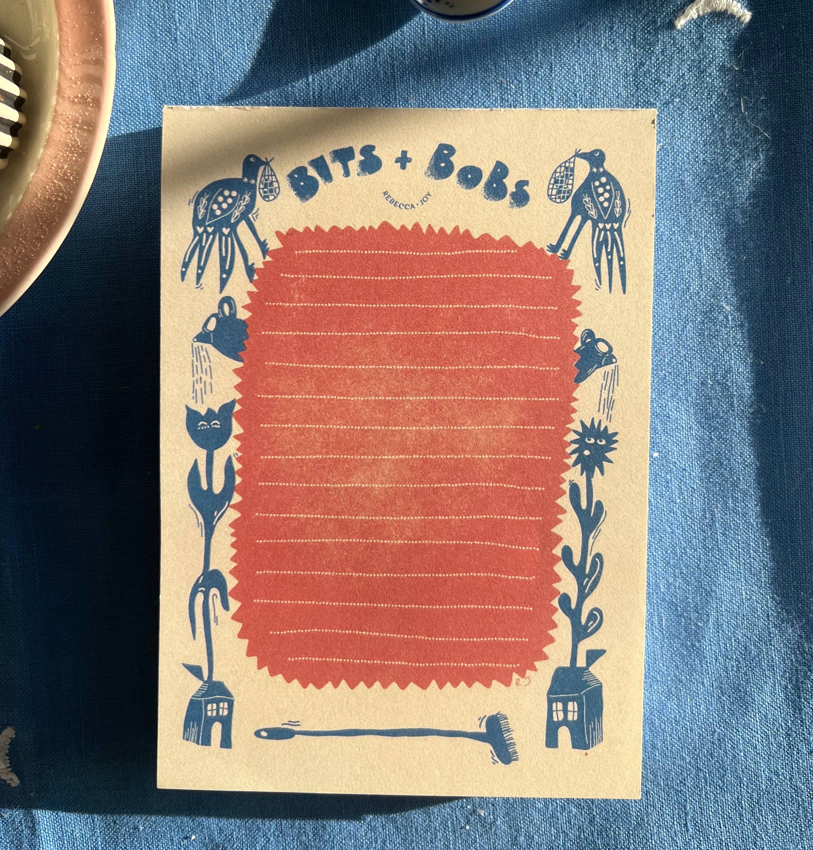 'Bits & Bobs' | Retro Garden | A6 Notepad