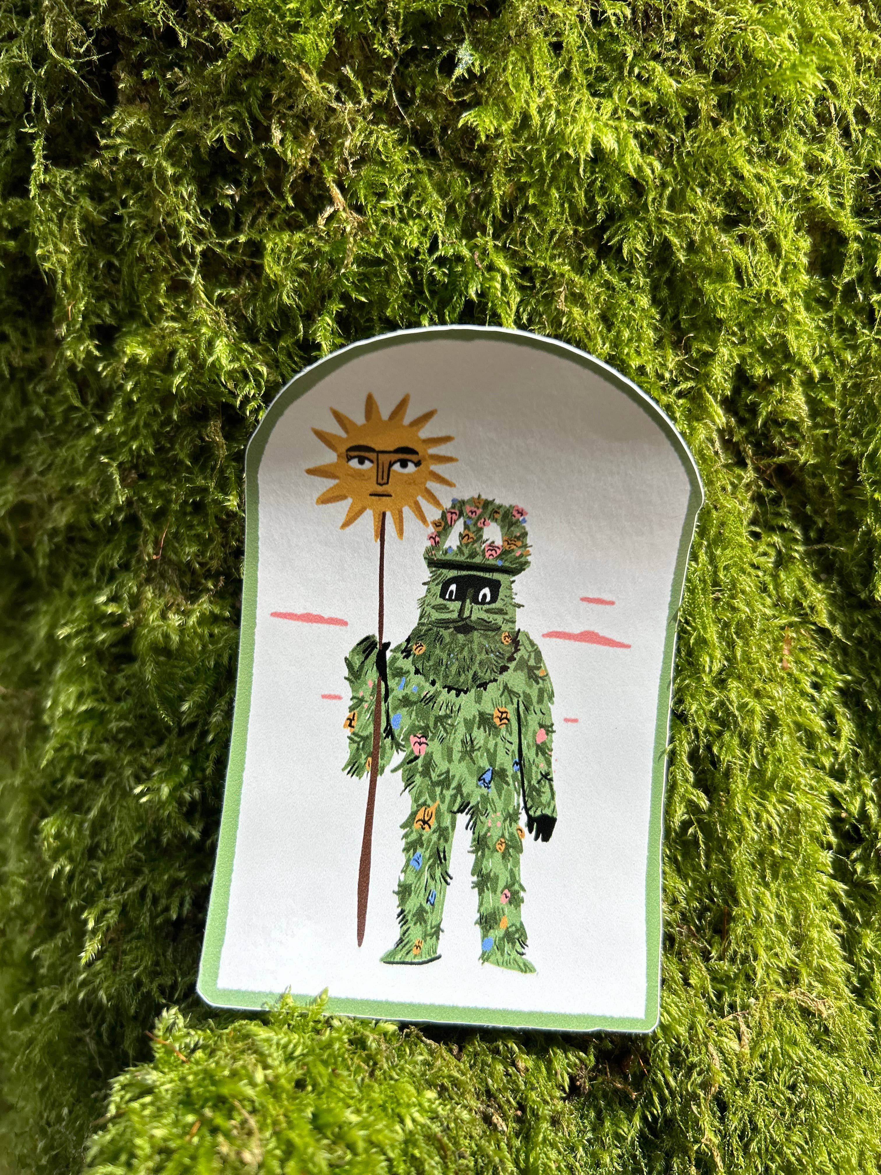Green Man Sticker 