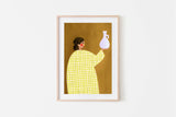 The Woman with the Vase | A3 Art Print