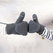 Smiley face mittens by EKA, further view