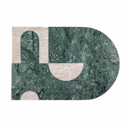Abrianna Cutting Board, Green, Marble