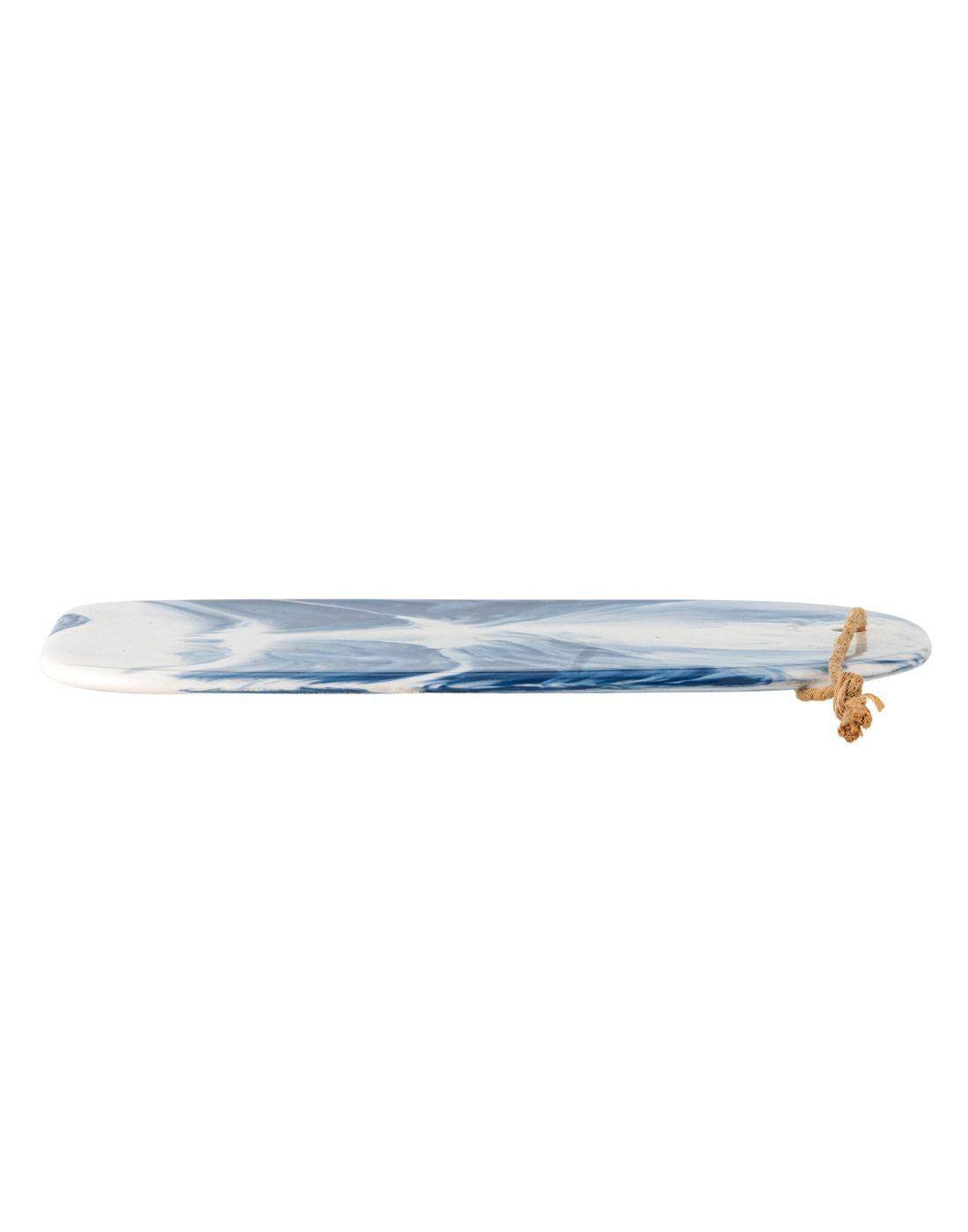 Marbled blue and white hairbrush on a white background