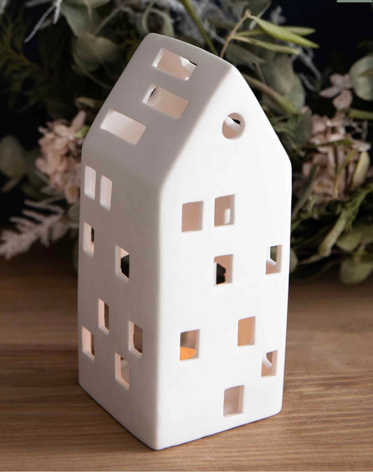 The Every Space porcelain Airdrie Tealight House tealight candle holder by Garden Trading