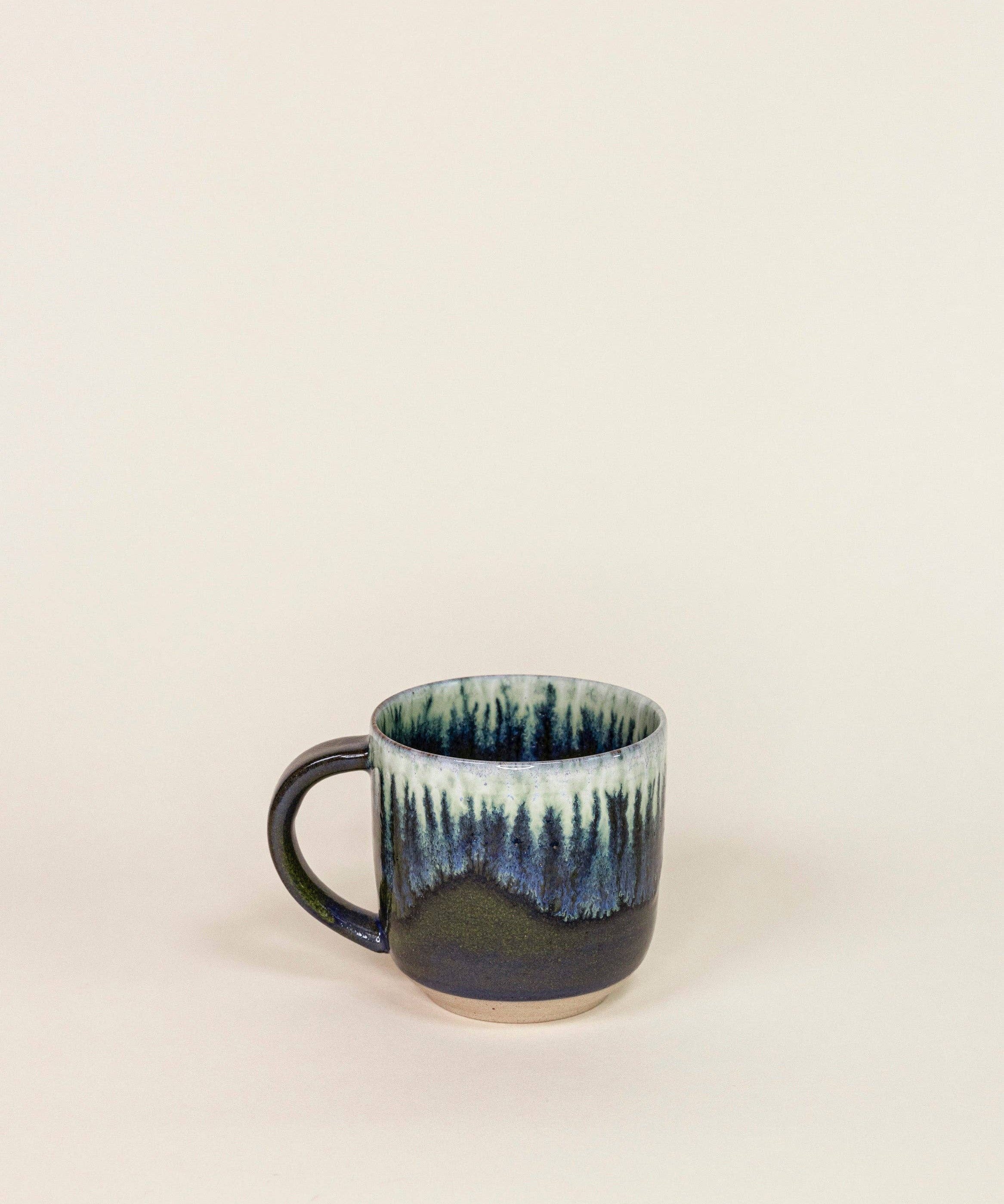 grain by grain Azeitona big mug, olive green stoneware
