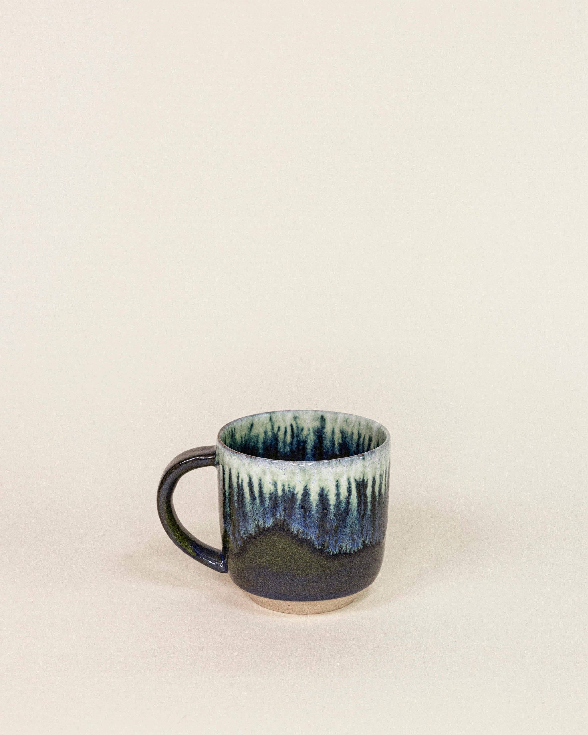 grain by grain Azeitona big mug, olive green stoneware
