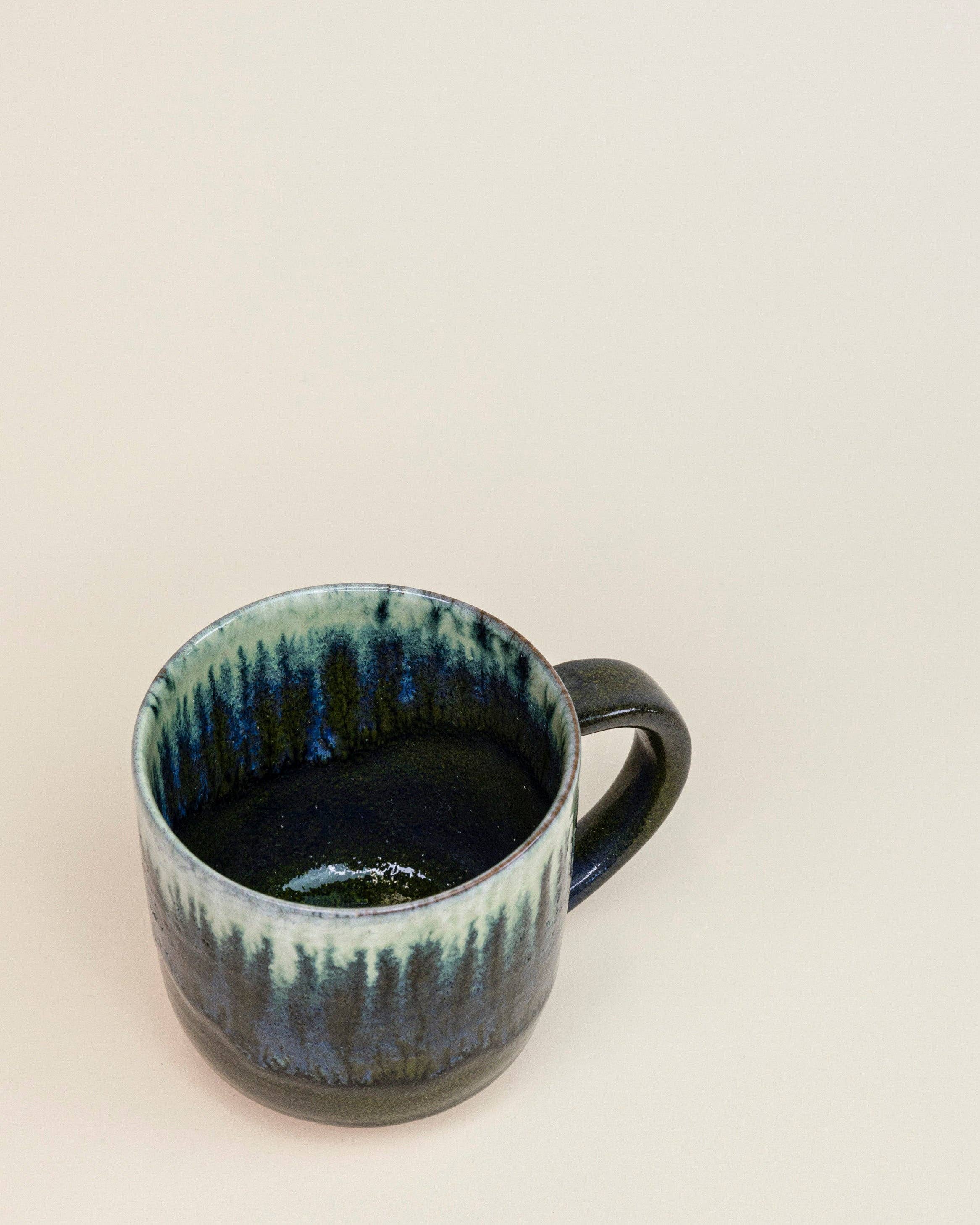 grain by grain Azeitona big mug, olive green stoneware
