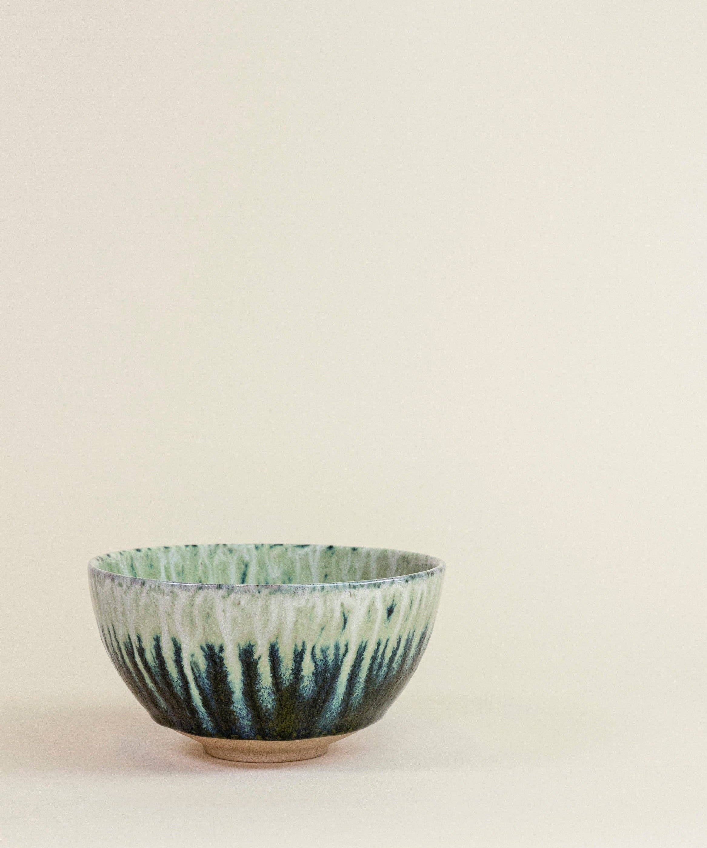 grain by grain Azeitona cereal bowl, olive green stoneware
