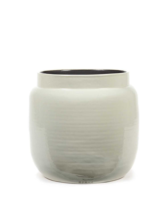 The Every Space Light Grey glazed indoor plant pot by Serax
