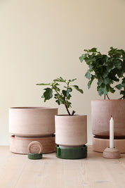 Hoff Raw Pot & Saucer Ø30cm | Rose Clay with Saucer | Bergs Potter